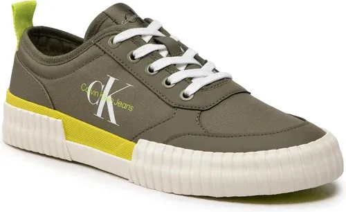Sneakersy CALVIN KLEIN JEANS - Skater Vulcanized Laceup Rcotton YM0YM00414 Burnt Olive LB6