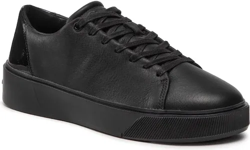 Sneakersy Calvin Klein - Low Top Lace Up Lth/Br HM0HM00824 Triple Black 0GL