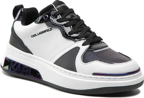 Sneakersy KARL LAGERFELD - KL62024 White Lthr W/Black