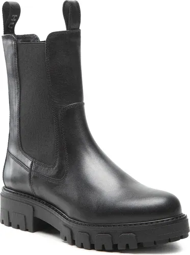 Členková obuv s elastickým prvkom Hugo - Axel Ch. Bootie 50485388 10195165 01 Black 001