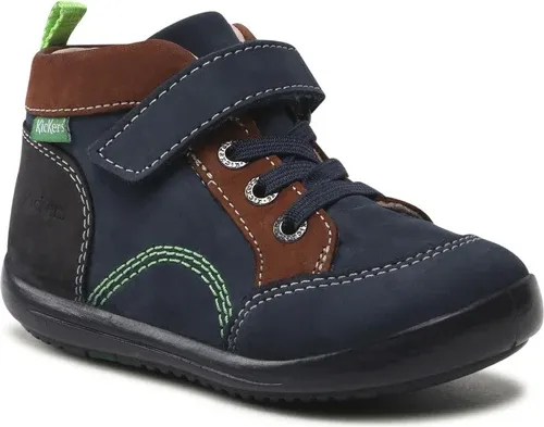 Šnurovacia obuv Kickers - Kinoe 878670-10 S Marine Marron Tricolore 101