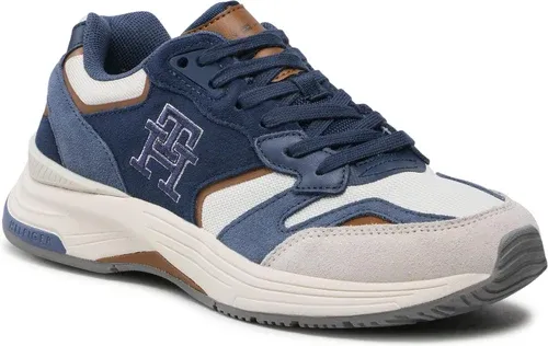 Sneakersy TOMMY HILFIGER - Modern Prep Monogram FM0FM04272 Faded Indigo C9T