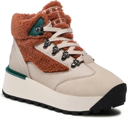 Členkové čižmy TOMMY JEANS - Warm Hybrid Boot EN0EN02007 Stony Beige ACE