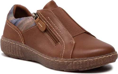 Poltopánky Clarks - Caroline Cove 261673514 Dark Tan Lea