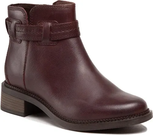 Členková obuv Clarks - Maye Ease 261679464 Dark Brown Leather