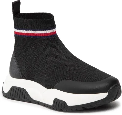 Sneakersy TOMMY HILFIGER - Sock Sneaker T3A9-32360-0702 M Black 999