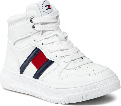 Sneakersy TOMMY HILFIGER - High Top Lace-Up Sneaker T3A9-32345-1351 M White 100