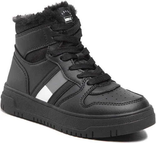 Sneakersy TOMMY HILFIGER - High Top Lace-Up Sneaker T3B9-32487-1475 M Black 999