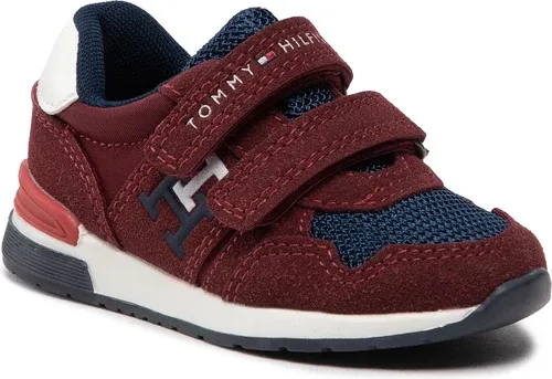 Sneakersy Tommy Hilfiger - Low Cut Velcro Sneaker T1B9-32490-1450 M Bordeaux/Blue A240