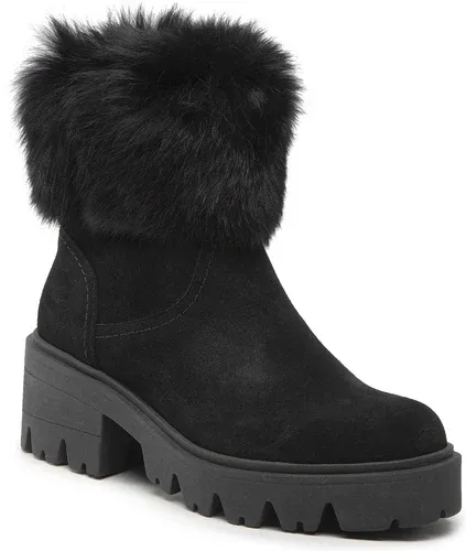 Členková obuv R.Polański - 1403 Czarny Zamsz