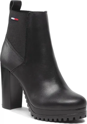 Členková obuv Tommy Jeans - Essential High Heel Boot EN0EN02045 Black BDS