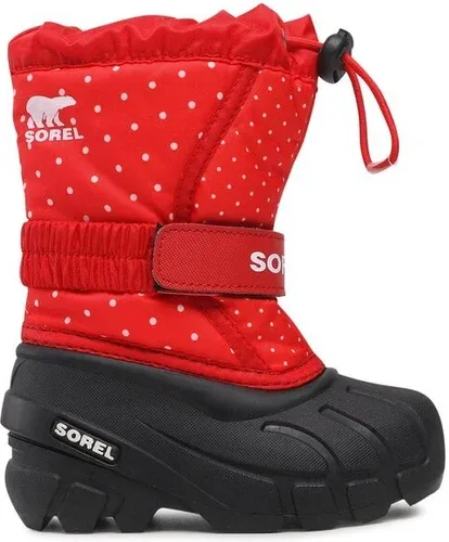 Snehule Sorel - Childrens Flurry Print NC3503 Cherrybomb/Black