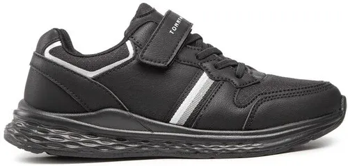 Sneakersy Tommy Hilfiger - Low Cut Lace-Up Velcro Sneaker T3B9-32499-1443 S Black 999