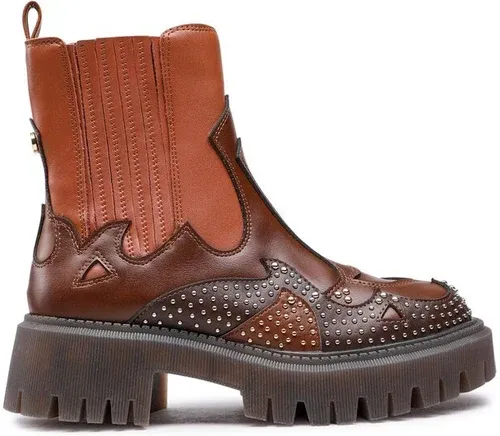 Členková obuv s elastickým prvkom Steve Madden - Abide SM11002179-03001-333 Cognac Multi