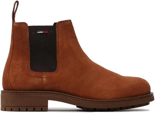 Členková obuv s elastickým prvkom Tommy Jeans - Classic Tommy Jeans Chelsea Boot EM0EM01056 Vintage Brass GRL
