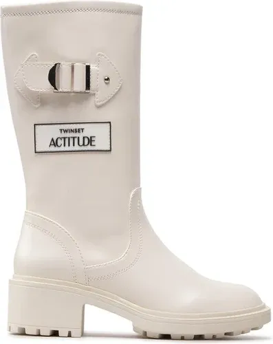 Čižmy TWINSET - Biker 222ACP282 Parchment 07222