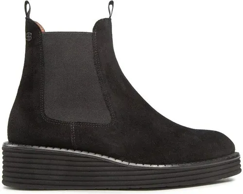 Členková obuv s elastickým prvkom Solo Femme - 38801-13-N25/000-13-00 Čierna