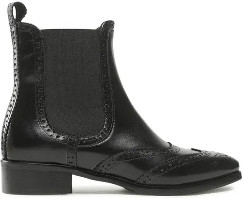 Členková obuv s elastickým prvkom Sagan - 4863 Czarny Lico