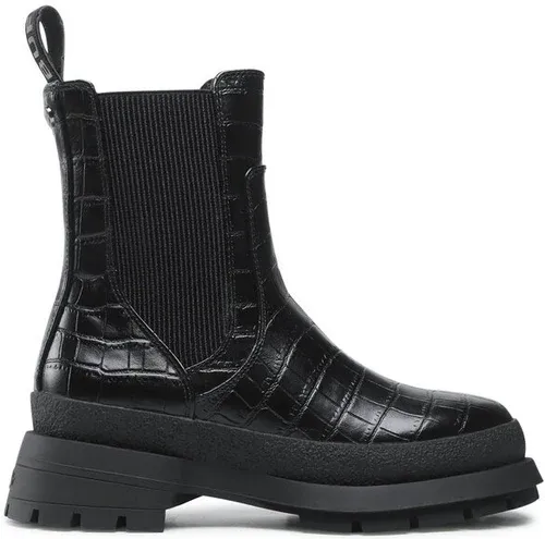 Členková obuv s elastickým prvkom Buffalo - Simona BN1270046 Croco Black