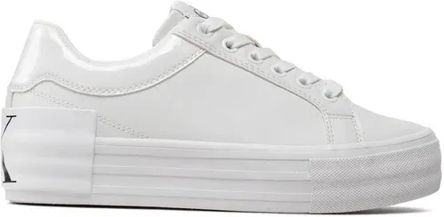 Sneakersy Calvin Klein Jeans - Vulc Flatform Bold Lth-Glossy YW0YW00867 White YBR