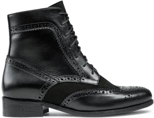 Členková obuv Sagan - 4860 Czarny Lico/Welur