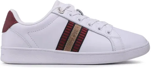 Sneakersy Tommy Hilfiger - Signature Webbing Court Sneaker FW0FW06803 White YBR