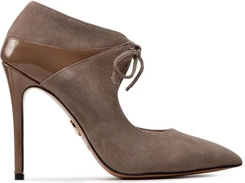 Lodičky Baldowski - D04052-E160-002 Zamsz Cappuccino 12/Lakier 1700