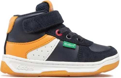 Sneakersy Kickers - Kickalien 910873-30-10 Marine Blanc Orange