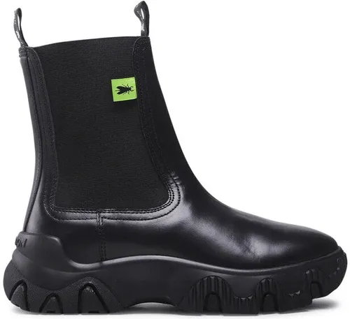 Členková obuv s elastickým prvkom Fly London - Fatyfly P144885000 Black