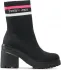 Členková obuv Tommy jeans - Knitted Boot EN0EN02061 Black And Jewel Pink 0GJ