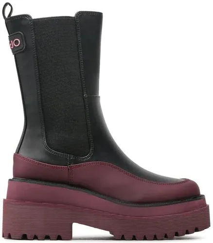 Členková obuv s elastickým prvkom LIU JO - Purple 32 SF2097 EX080 Black/Amarc S1184