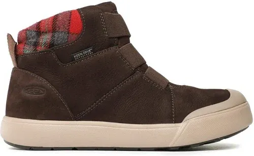 Šnurovacia obuv Keen - Elle Winter Mid Wp 1026714 Coffee Bean/Red Plaid