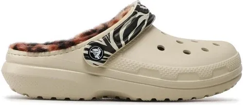 Šľapky Crocs - Classiclined Animalremixclog 207842 Bone/Multi Animal