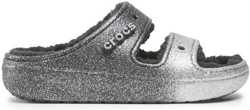 Šľapky Crocs - Classic Cozzzy Glitter Sandal 208124 Black/Silver