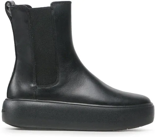Členková obuv s elastickým prvkom CALVIN KLEIN - Bubble Cup Chelsea HW0HW01518 Triple Black 0GJ