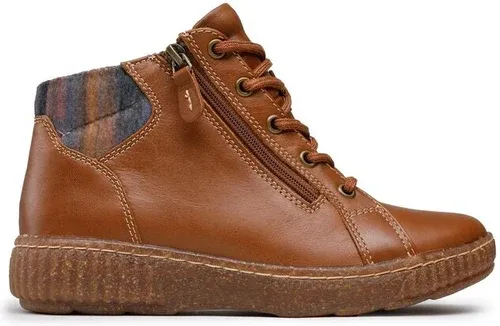 Členková obuv Clarks - Caroline Park 261675024 Dark Tan Lea