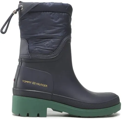 Gumáky Tommy Hilfiger - Ankle Rainboot With Monogram FW0FW06848 Space Blue DW6
