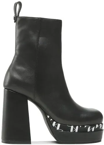 Členková obuv KARL LAGERFELD - KL30144 Black Lthr