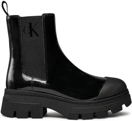 Členková obuv s elastickým prvkom Calvin Klein Jeans - Chunky Combat Chelsea Boot YW0YW00855 Black BDS