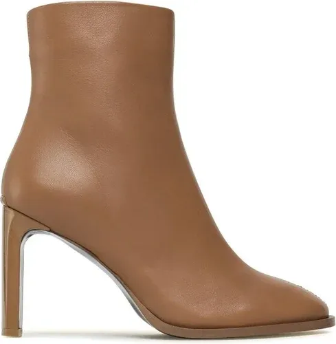 Členková obuv Calvin Klein - Curved Stil Ankle Boot 80 HW0HW01541 Safari Canvas RBC
