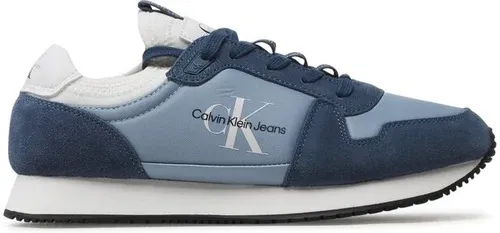 Sneakersy Calvin Klein Jeans - Runner Sock Laceup Ny-Lth YM0YM00553 Iceland Blue/Dark Denim/White 0G1