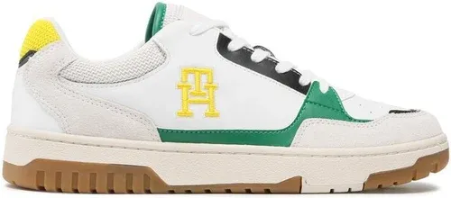Sneakersy Tommy Hilfiger - Th Basket Street Mix FM0FM04728 White YBS