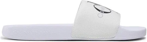 Šľapky Calvin Klein Jeans - Slide Monogram Co YM0YM00061 White YBR