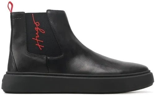 Členková obuv s elastickým prvkom Hugo - Allen 50487432 10214643 01 Black 001