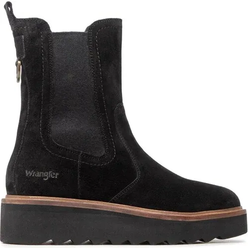 Členková obuv s elastickým prvkom Wrangler - Jane Chelsea WL22531A Black 062