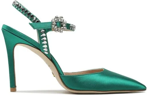 Sandále Stuart Weitzman - Gmcut 100 Ankstrp Pm SD154 Kelly Green
