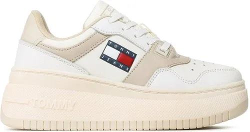 Sneakersy Tommy Jeans - Retro Basket Flatf EN0EN02086 Classic Beige ACI